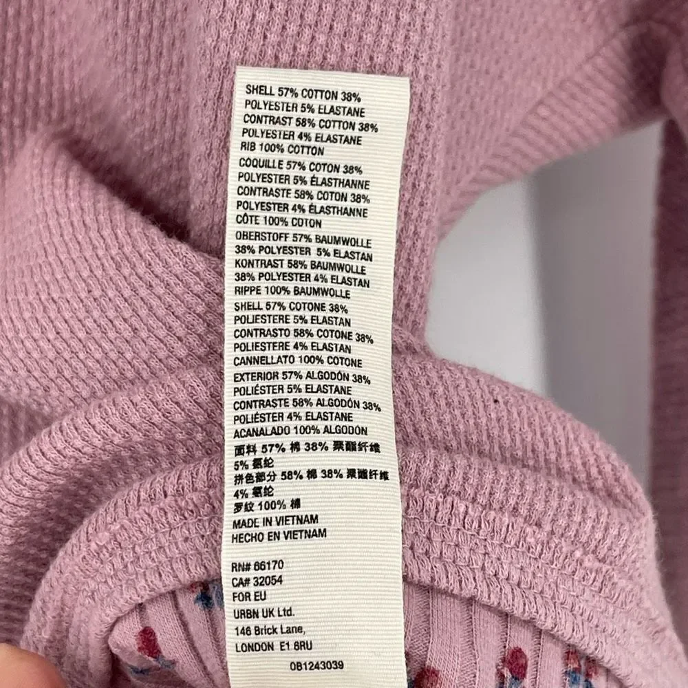 Free People Heart To‎ Heart Henley Top Daytime Fireworks Pink Boho Women Medium - Picture 11 of 11